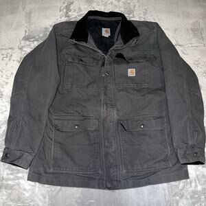 Carhartt 103289-029 Field Coat with Removable Lining Heavy Duty Canvas Jacket L